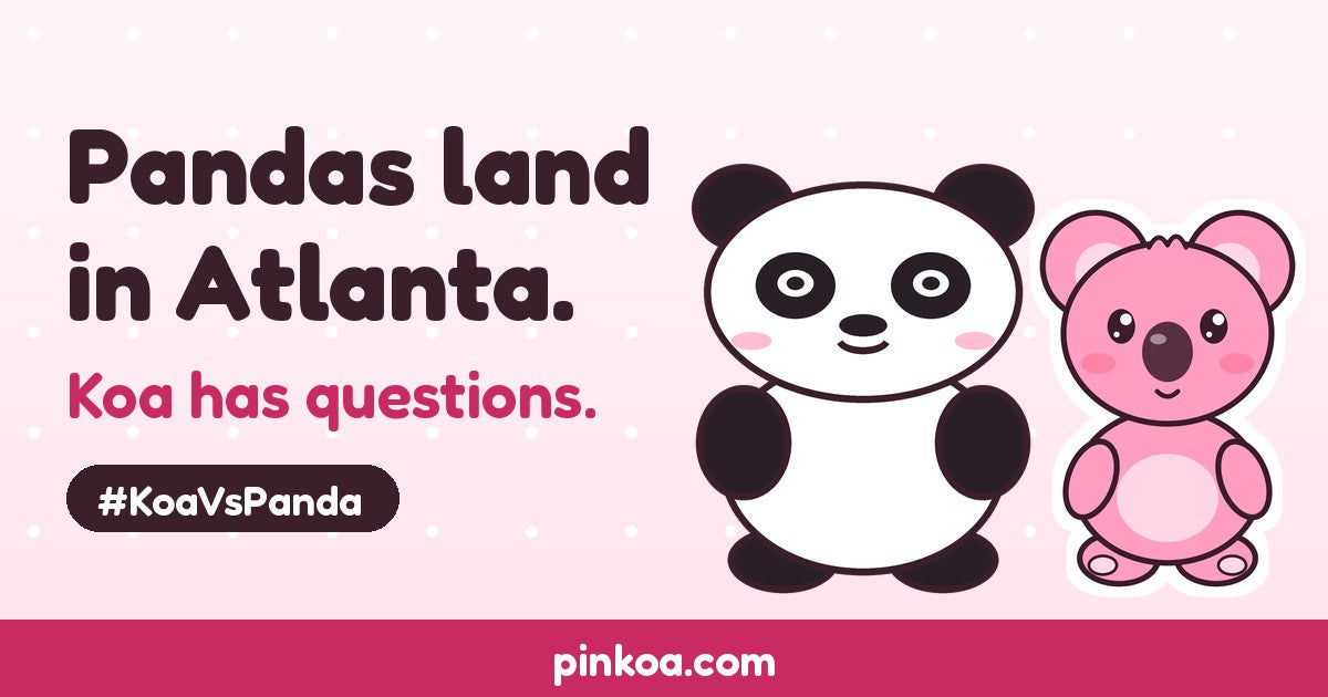 Pandas land in Atlanta. Koa has questions. #KoaVsPanda