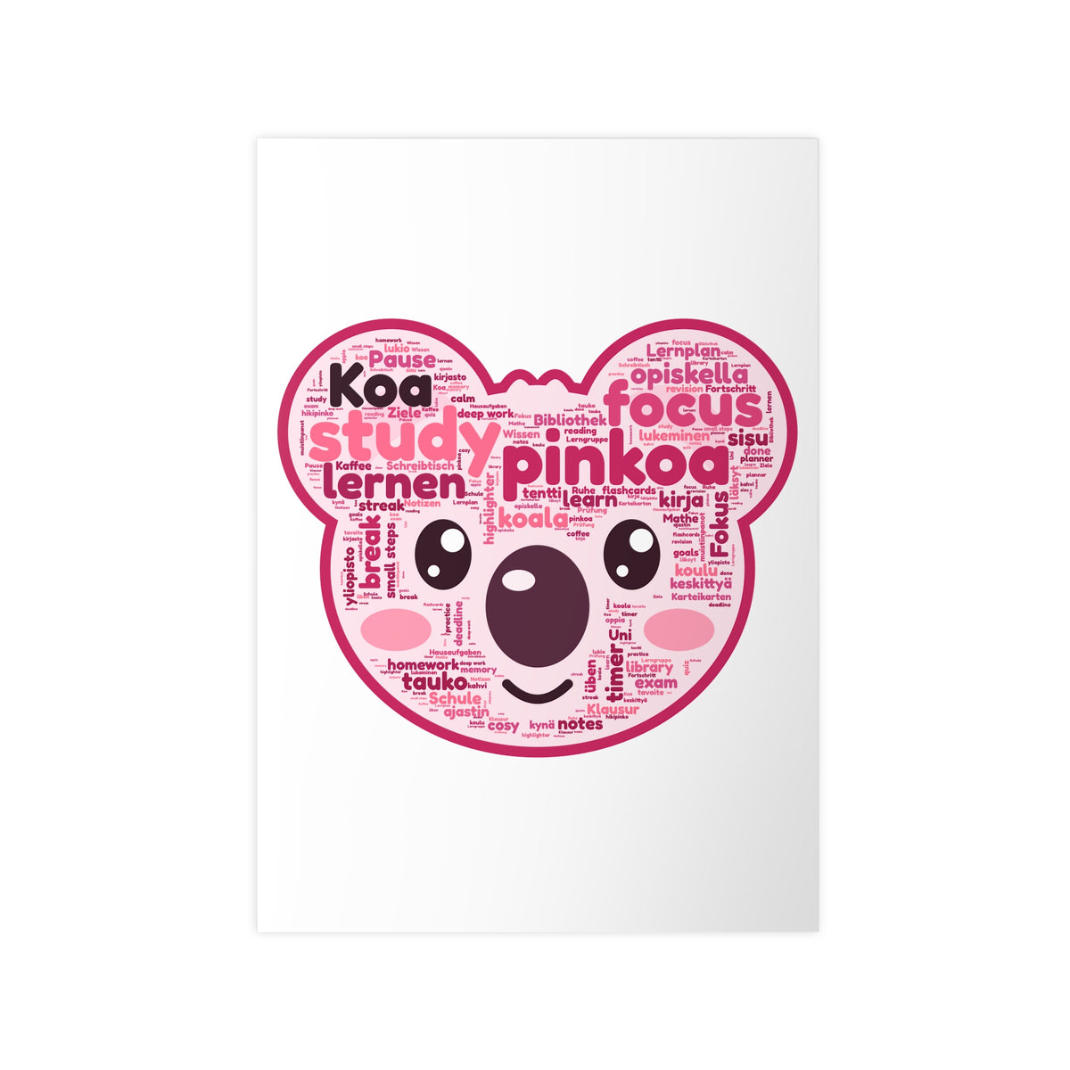 Koa Made of Study Words Poster