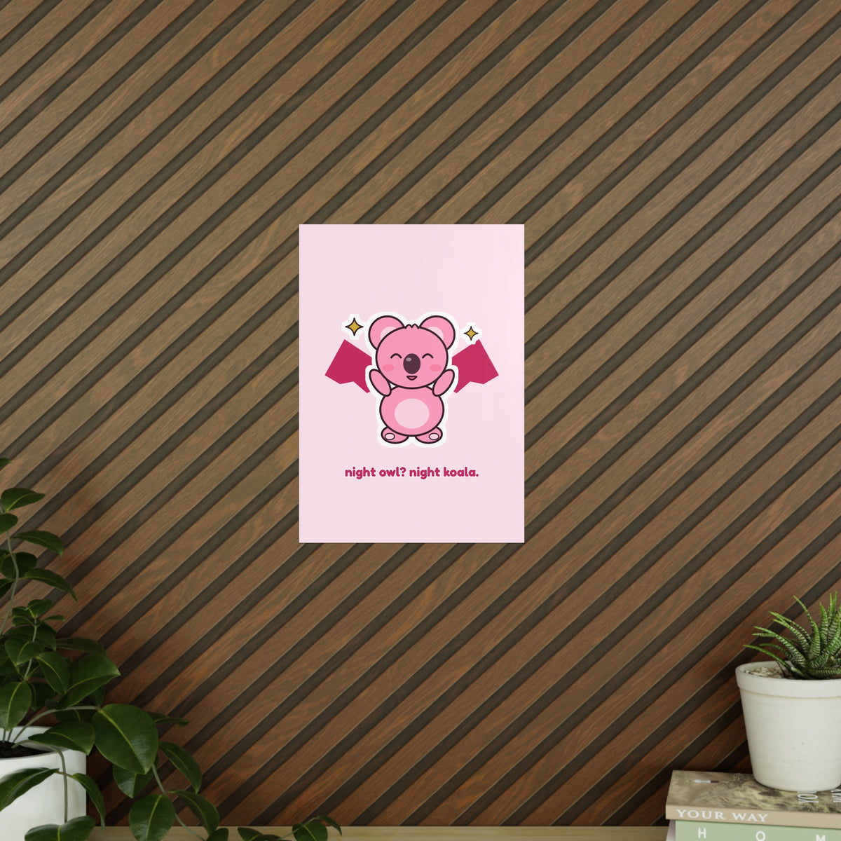Night Owl? Night Koala. Fledermaus-Koa Poster