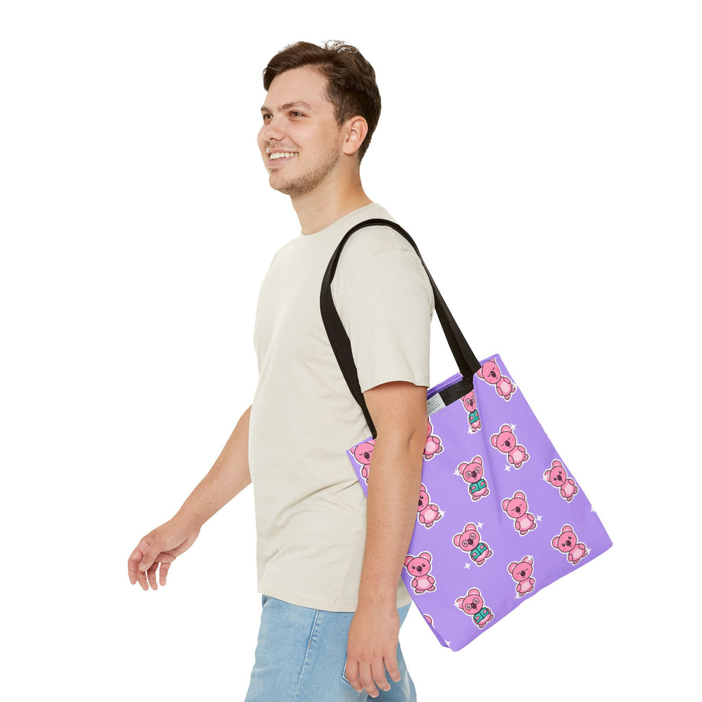 Koa Party All-Over Print Tote Bag – Lilac: product photo 11