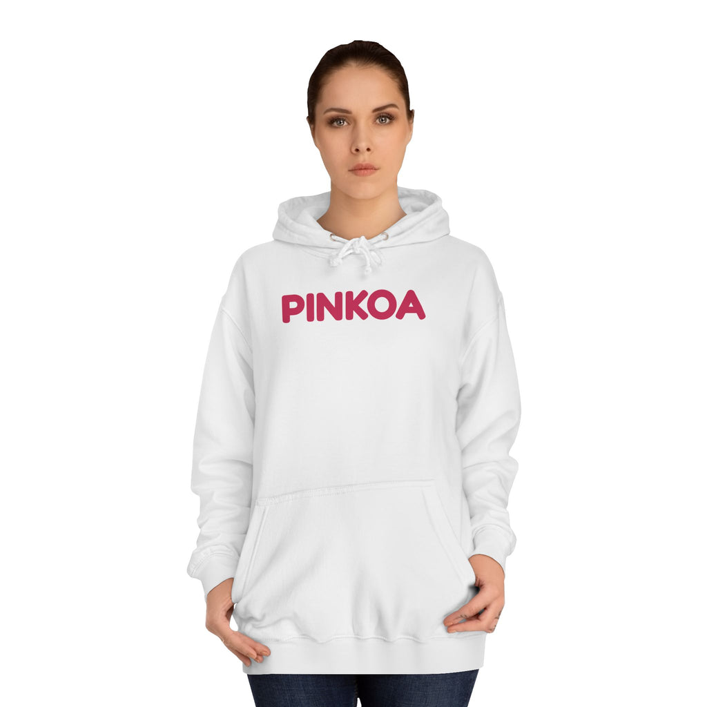 PINKOA Hoodie – Pink Word Mark College Hoodie