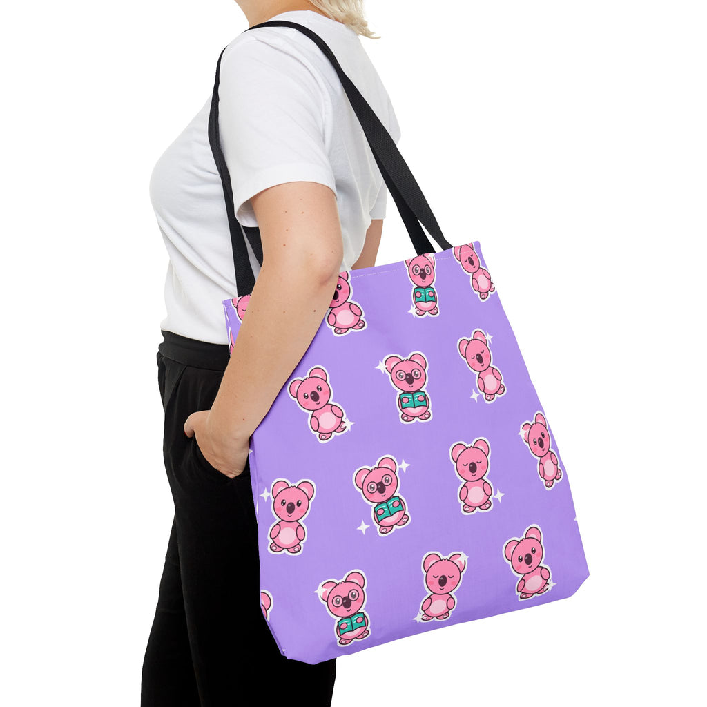 Koa Party All-Over Print Tote Bag – Lilac: product photo 15