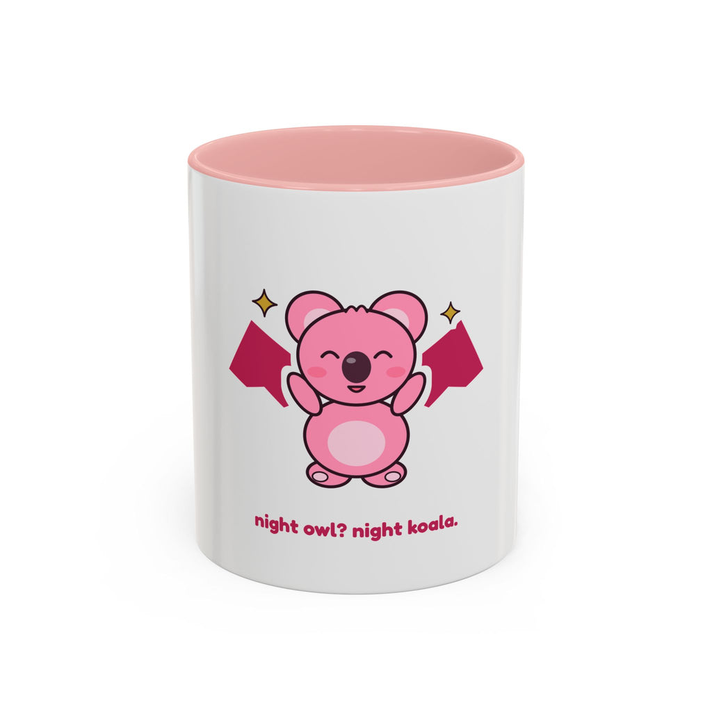 Night Owl? Night Koala. Fledermaus-Koa Rosa Tasse