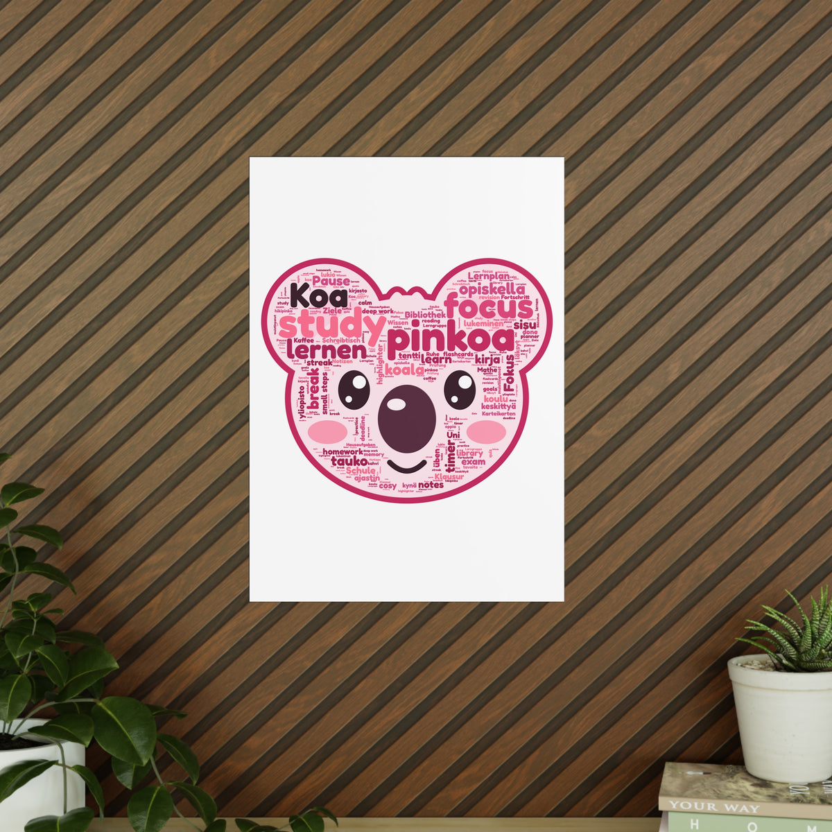 Koa Made of Study Words Poster
