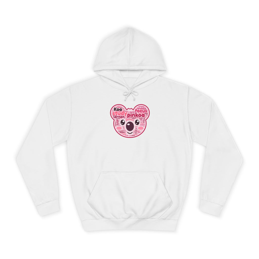 Koa made of study words hoodie in white