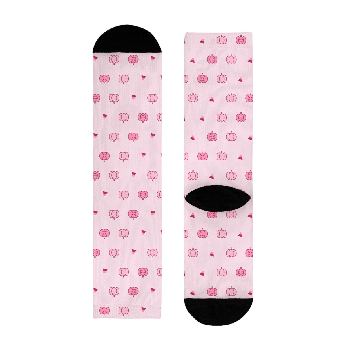 Pink Pumpkin Halloween Crew Socks: product photo 8