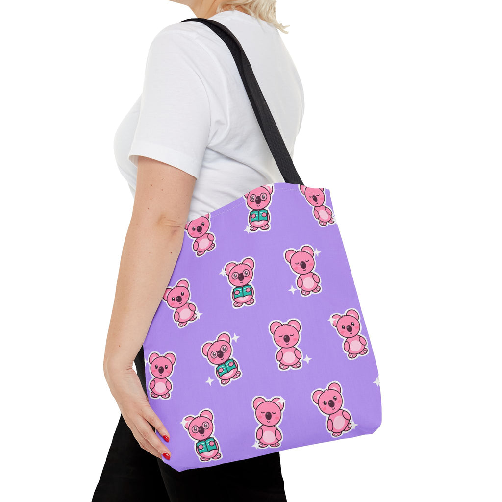 Koa Party All-Over Print Tote Bag – Lilac: product photo 12