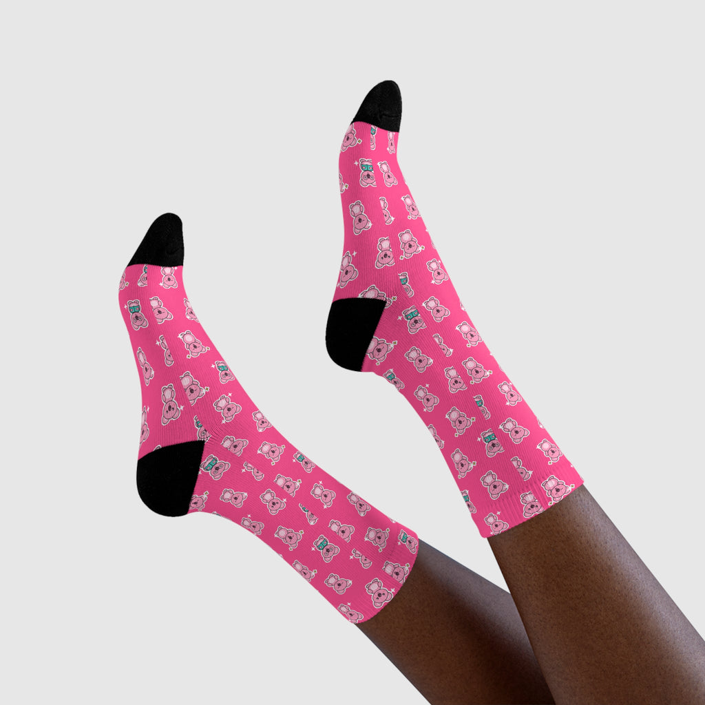 Koa Party Pattern Crew Socks