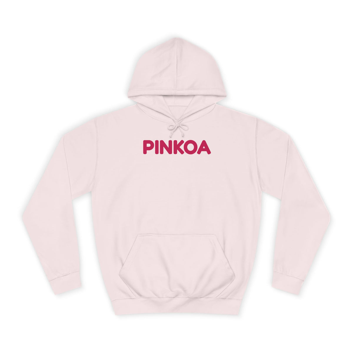 PINKOA Hoodie – Pink Word Mark College Hoodie