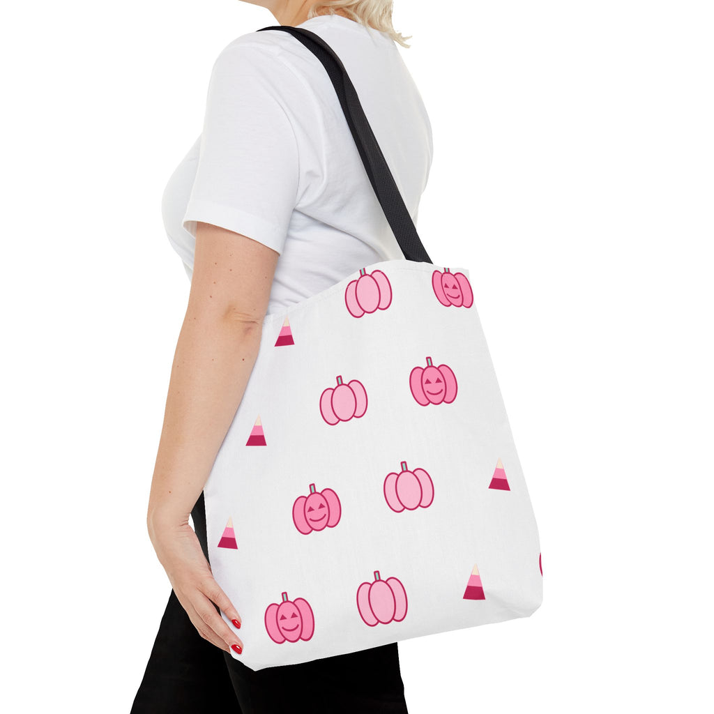 Pink Pumpkin Halloween Tote Bag