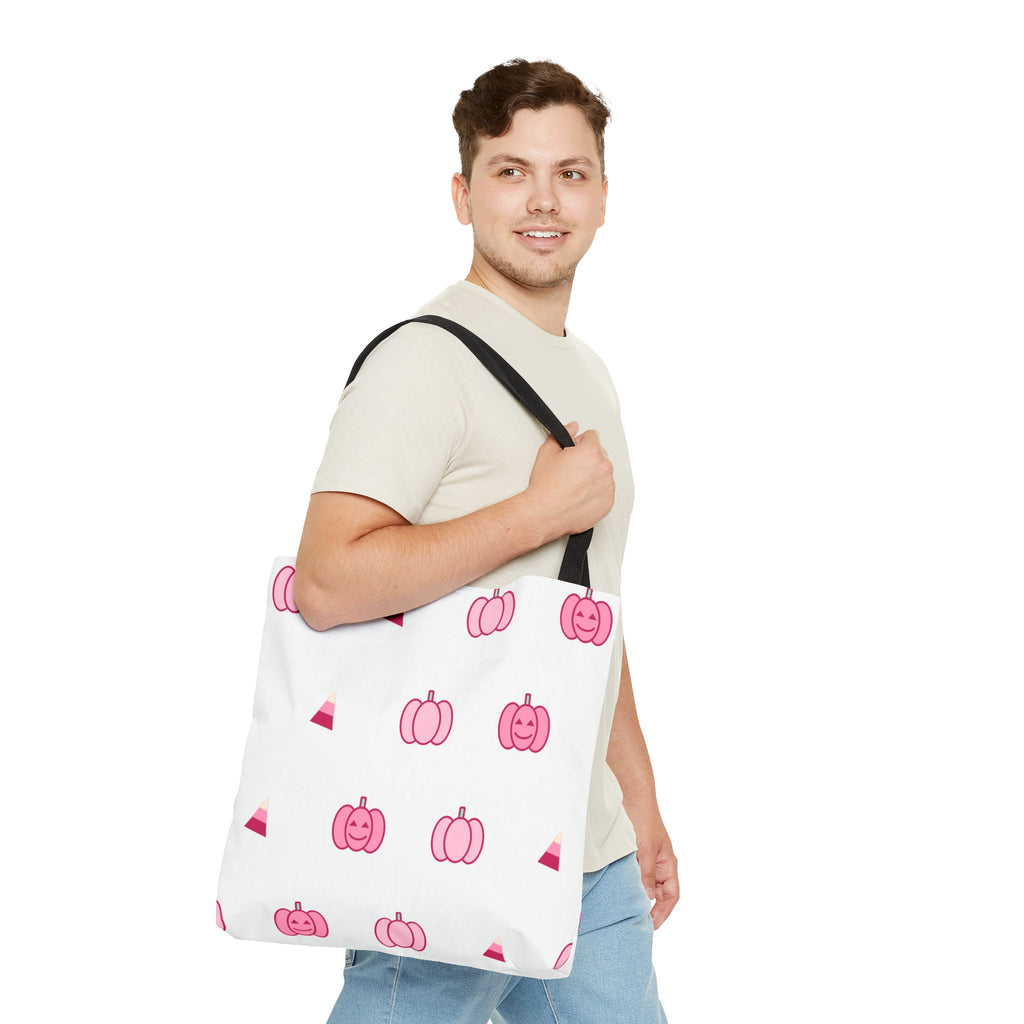 Pink Pumpkin Halloween Tote Bag