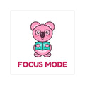 Focus Mode Koa Laptop Sticker: on a laptop