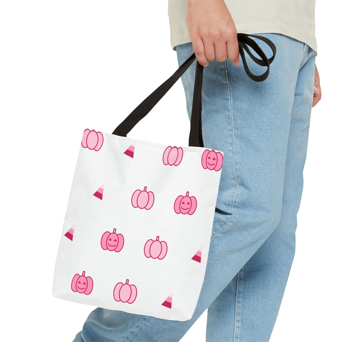 Pink Pumpkin Halloween Tote Bag