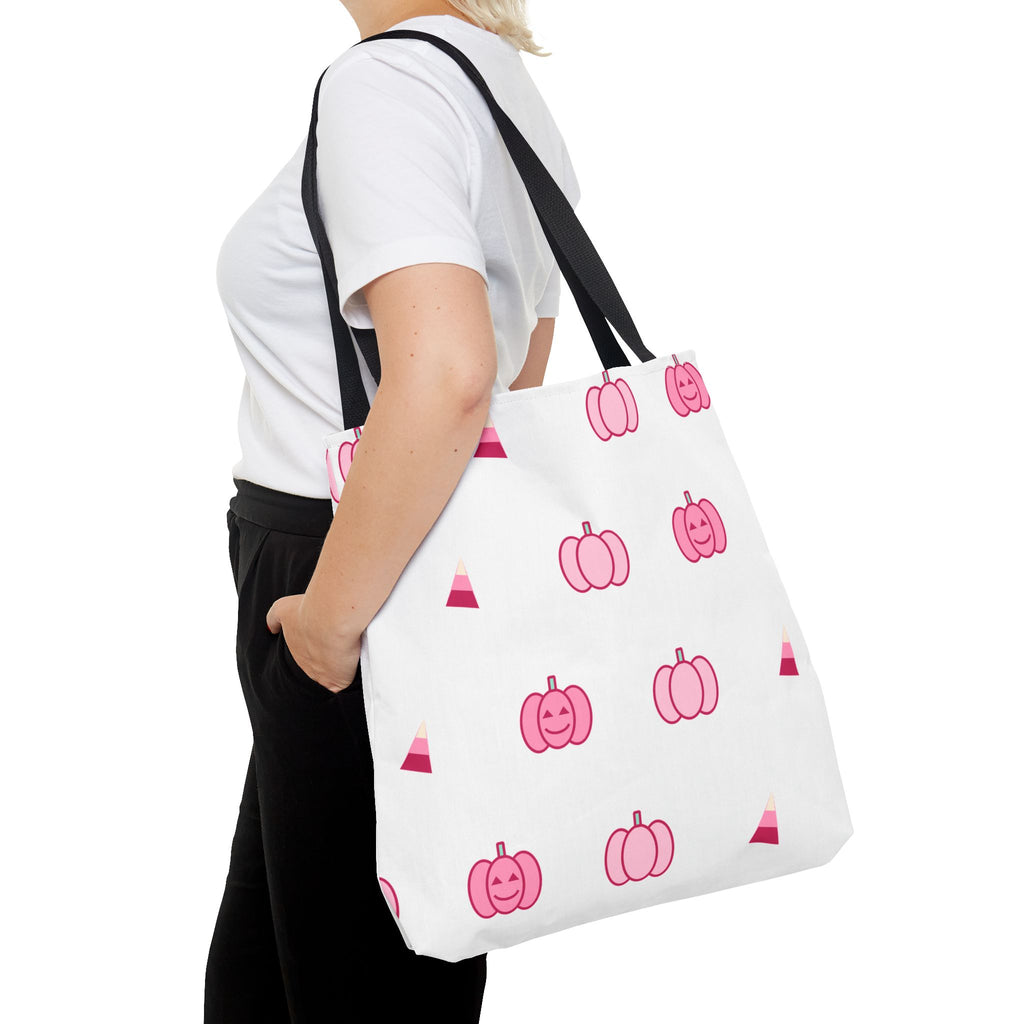 Pink Pumpkin Halloween Tote Bag