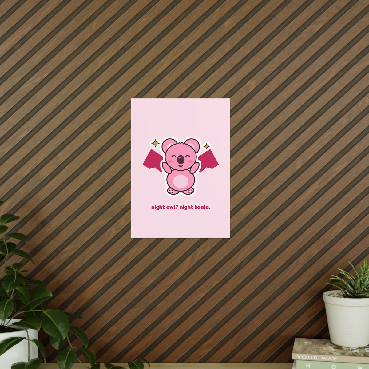 Night Owl? Night Koala. Fledermaus-Koa Poster