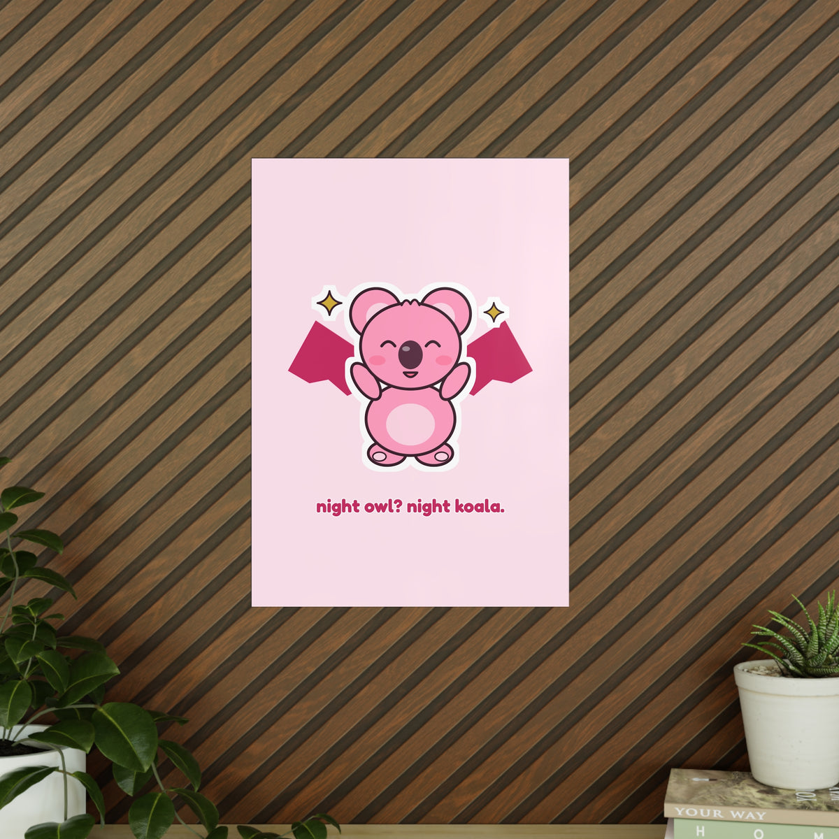 Night Owl? Night Koala. Fledermaus-Koa Poster