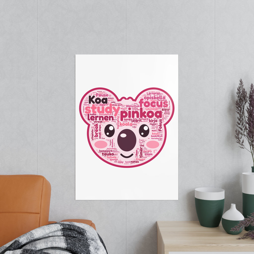 Koa Made of Study Words Poster