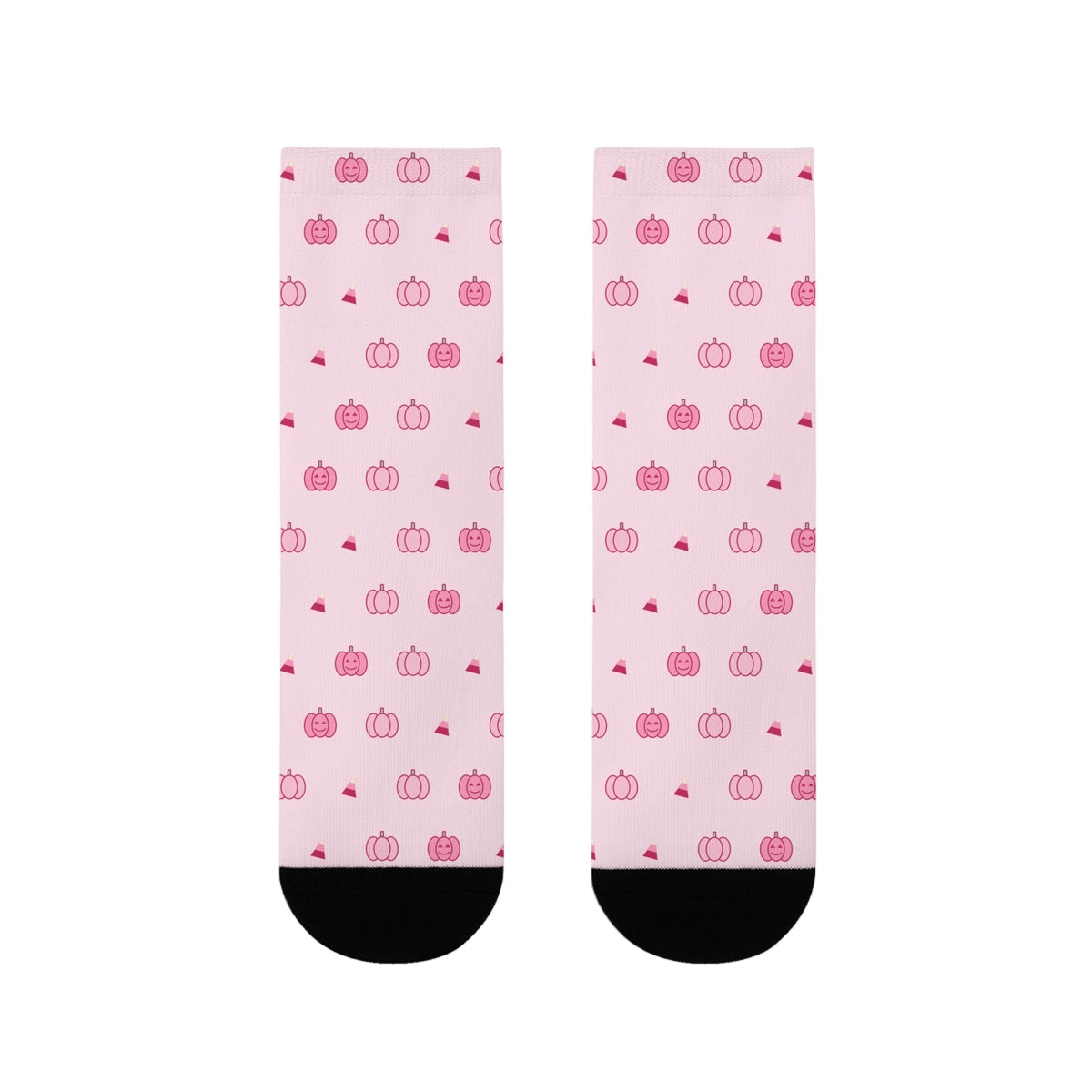 Pink Pumpkin Halloween Crew Socks: product photo 6