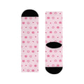 Pink Pumpkin Halloween Crew Socks: detail