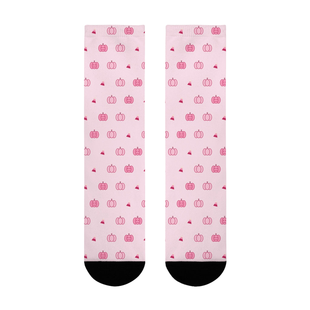 Pink Pumpkin Halloween Crew Socks: product photo 9
