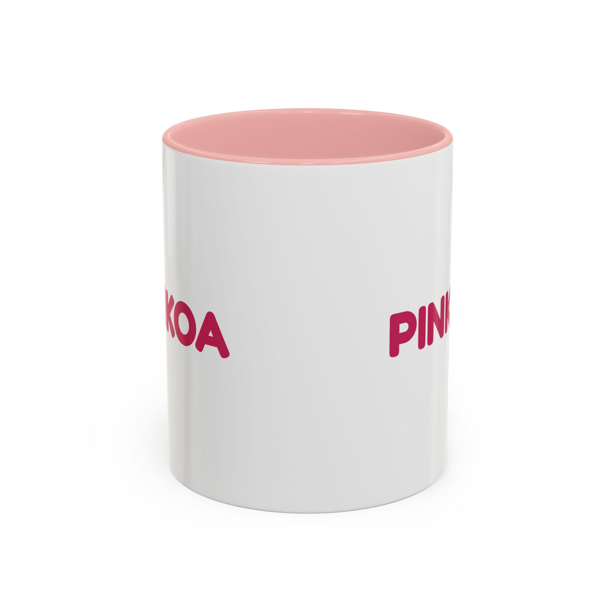 PINKOA Wordmark Accent Mug: handle side
