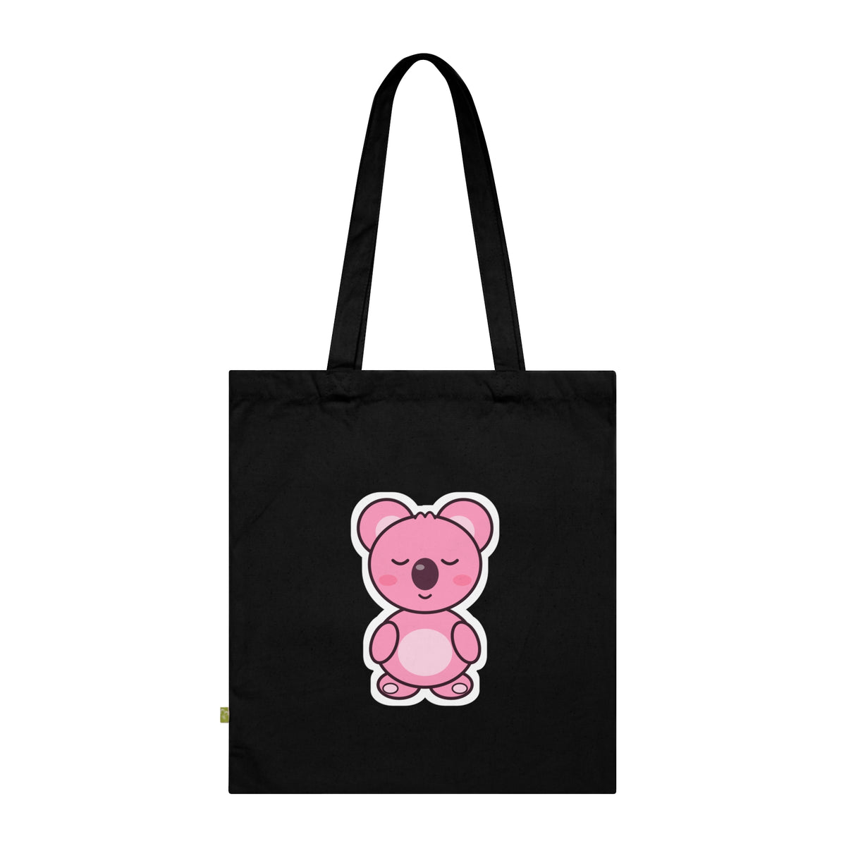 Sleepy Koa tote bag back view