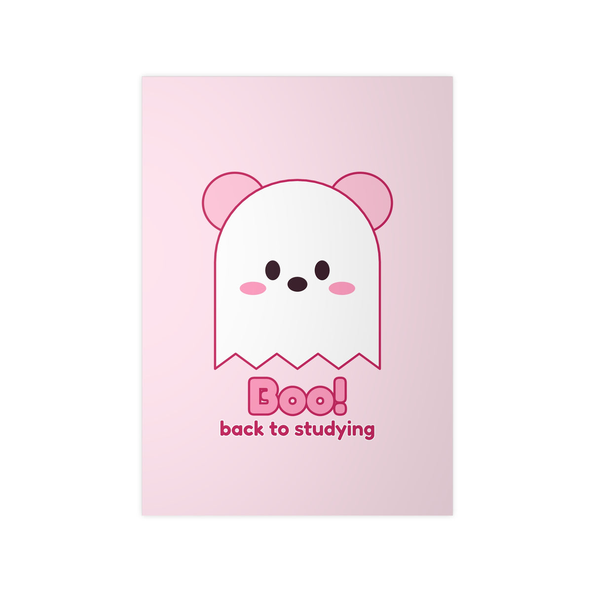Ghost Koa poster in a wooden room setting