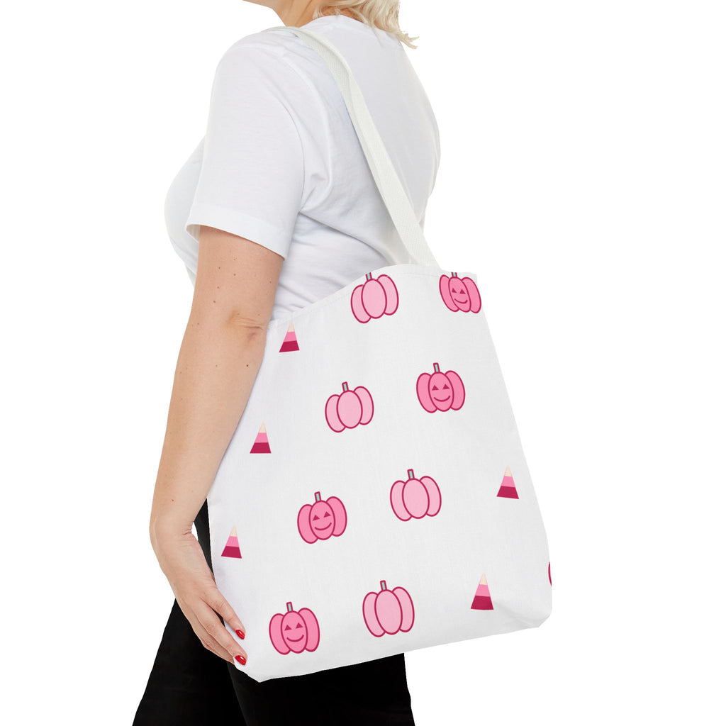 Pink Pumpkin Halloween Tote Bag