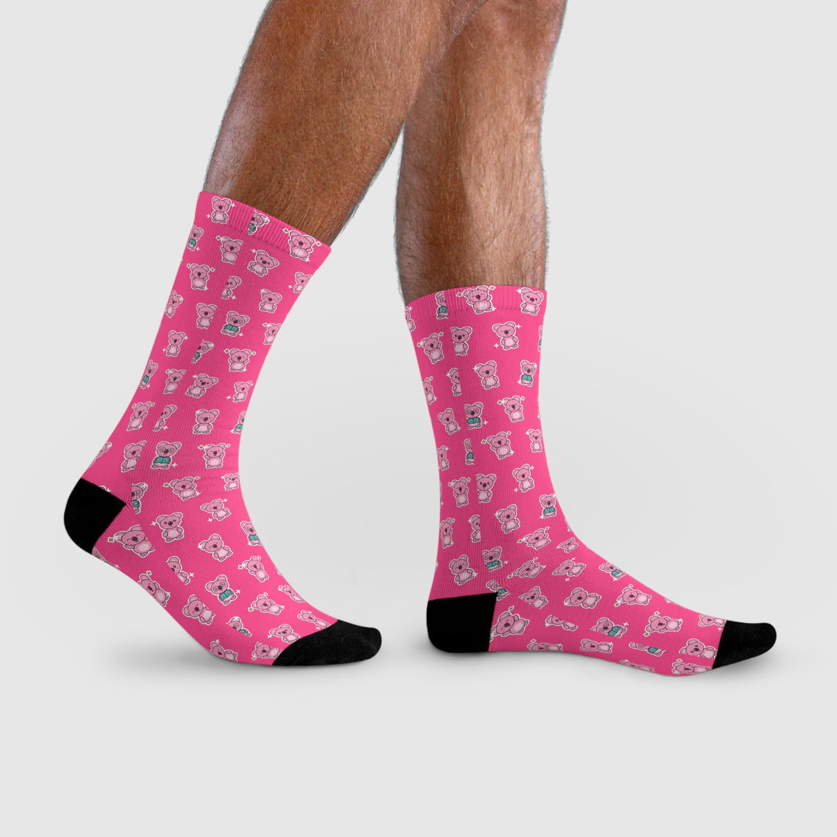 Koa Party Pattern Crew Socks