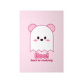 Boo! Ghost Koa Halloween poster: back to studying
