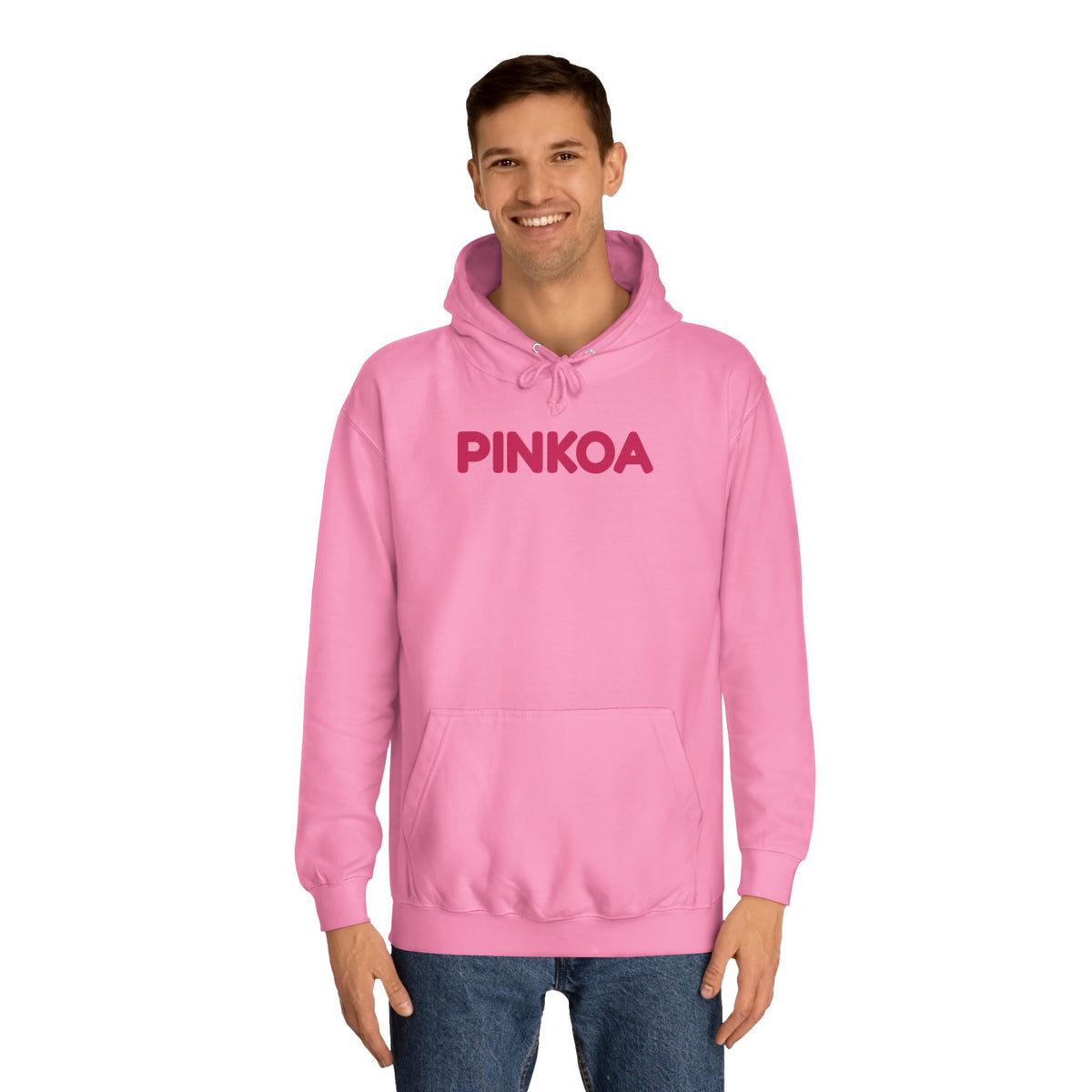 PINKOA Hoodie – Pink Word Mark College Hoodie