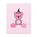 Witch hat Koa Halloween canvas with pink pumpkins