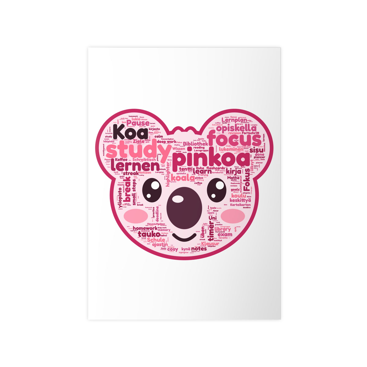 Koa Made of Study Words Poster