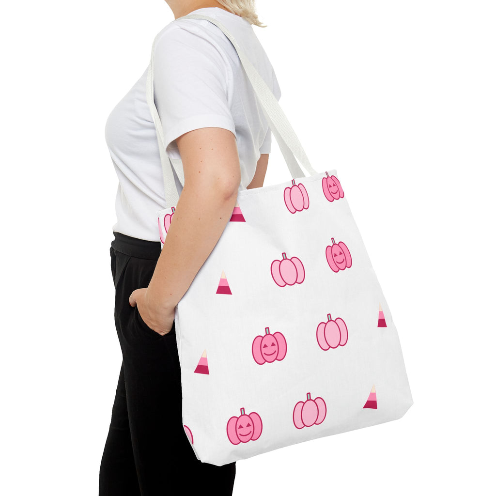 Pink Pumpkin Halloween Tote Bag