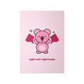 Night owl? Night koala. Bat Koa poster in soft pink