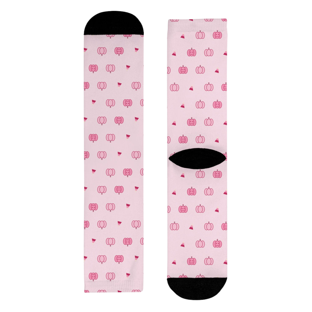 Pink Pumpkin Halloween Crew Socks: product photo 10