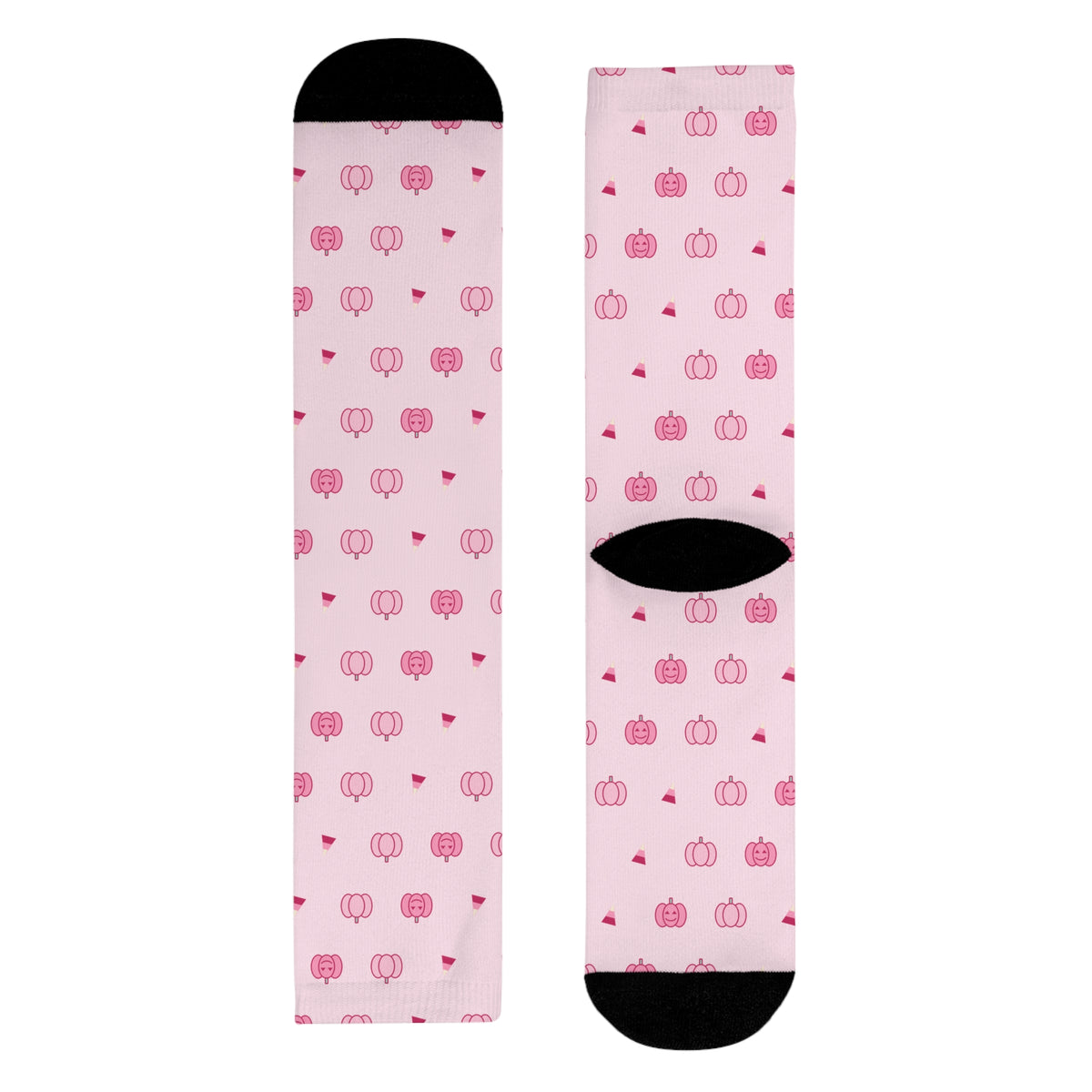 Pink Pumpkin Halloween Crew Socks: product photo 10
