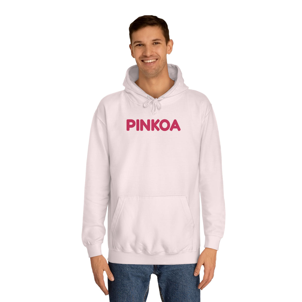 PINKOA Hoodie – Pink Word Mark College Hoodie