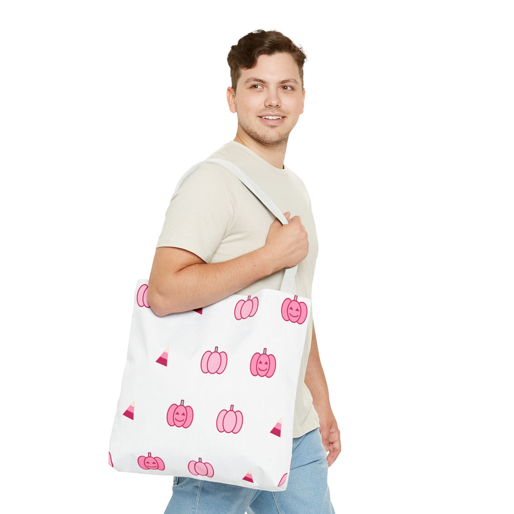 Pink Pumpkin Halloween Tote Bag