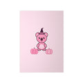 Witch Hat Koa Halloween poster, pink koala with pink pumpkins, front view