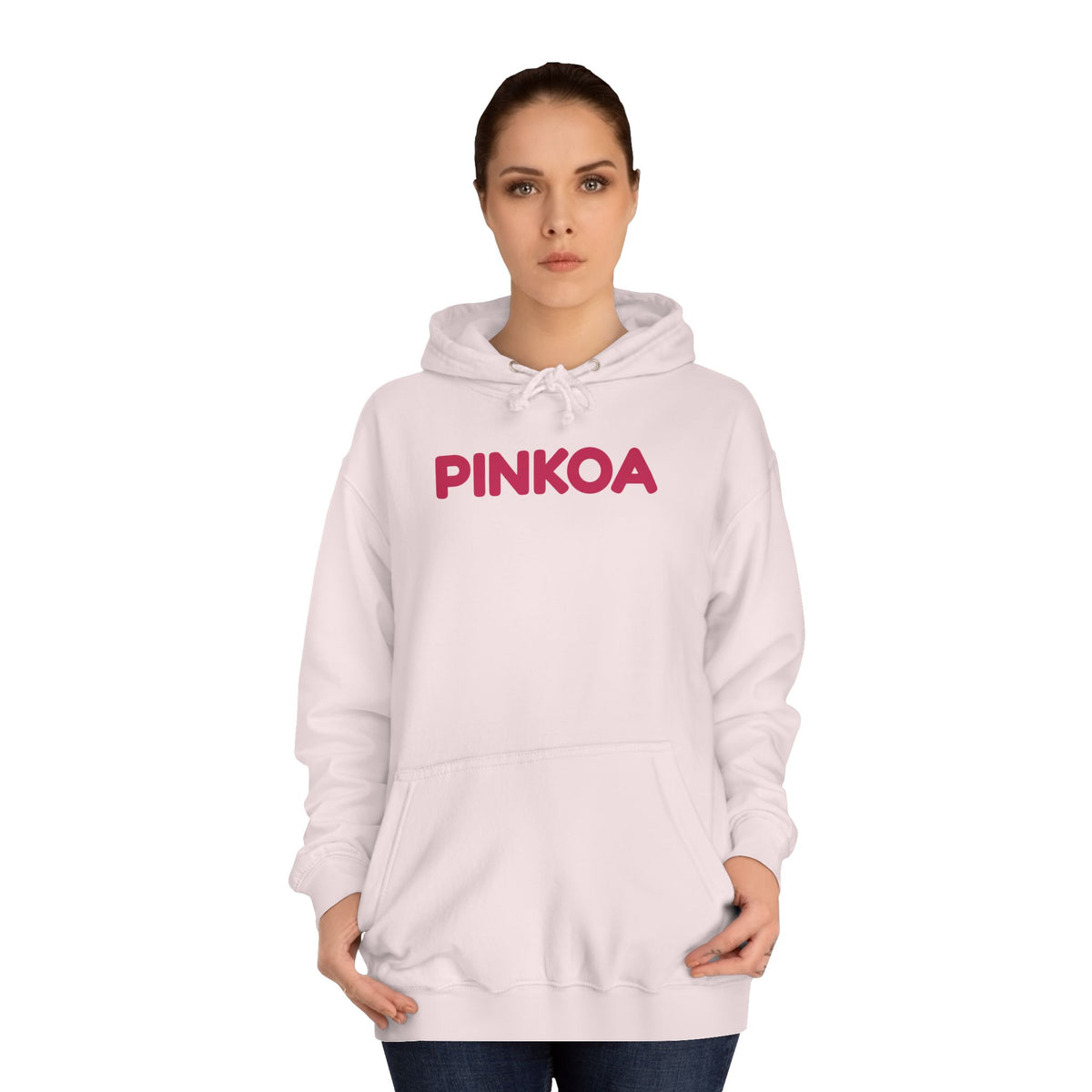 PINKOA Hoodie – Pink Word Mark College Hoodie
