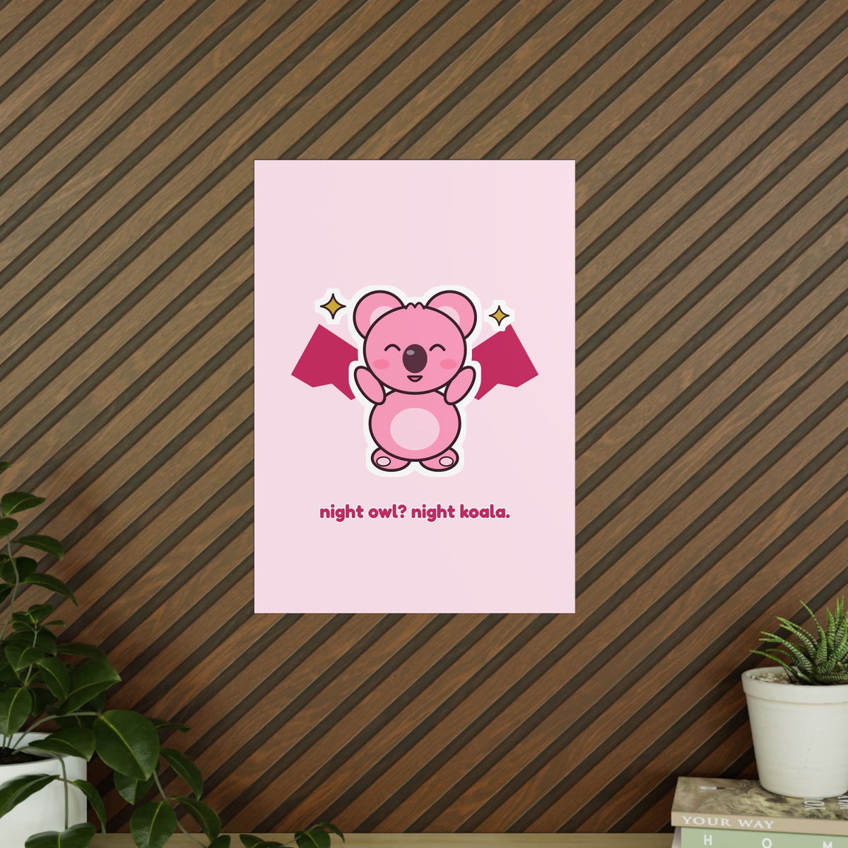 Night Owl? Night Koala. Fledermaus-Koa Poster