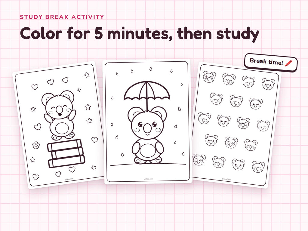 Study break coloring pages
