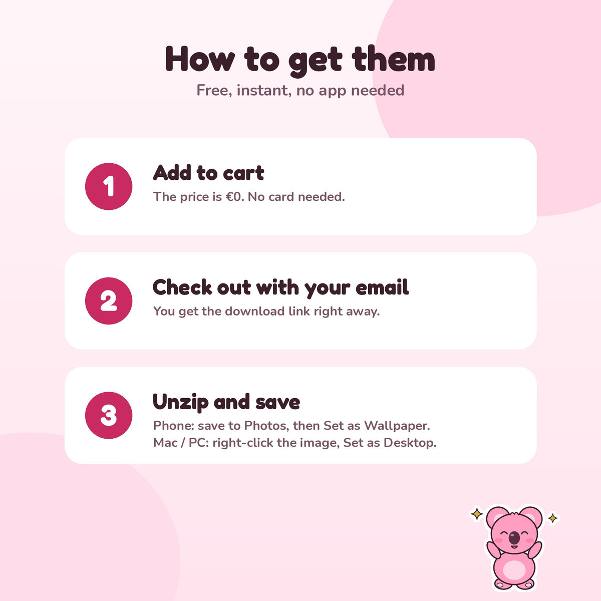 How to get the free wallpapers in 3 steps