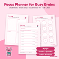 Koa's Focus Planner for Busy Brains cover