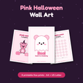 Pink Halloween Wall Art Set cover