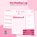 Koa Reading Log + Book Tracker (Printable PDF)