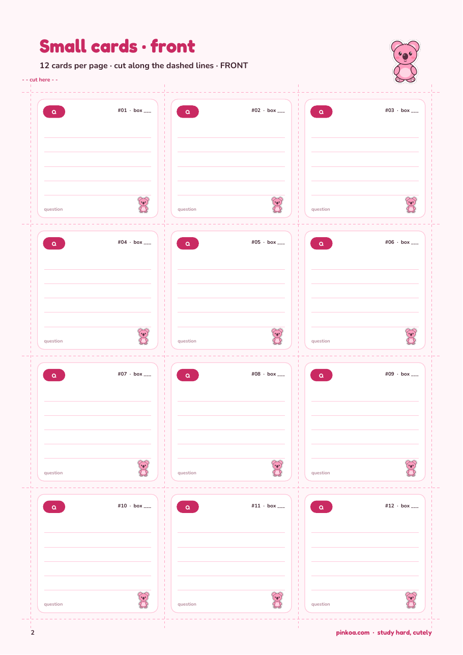 Koa Flashcards Kit (Printable PDF)