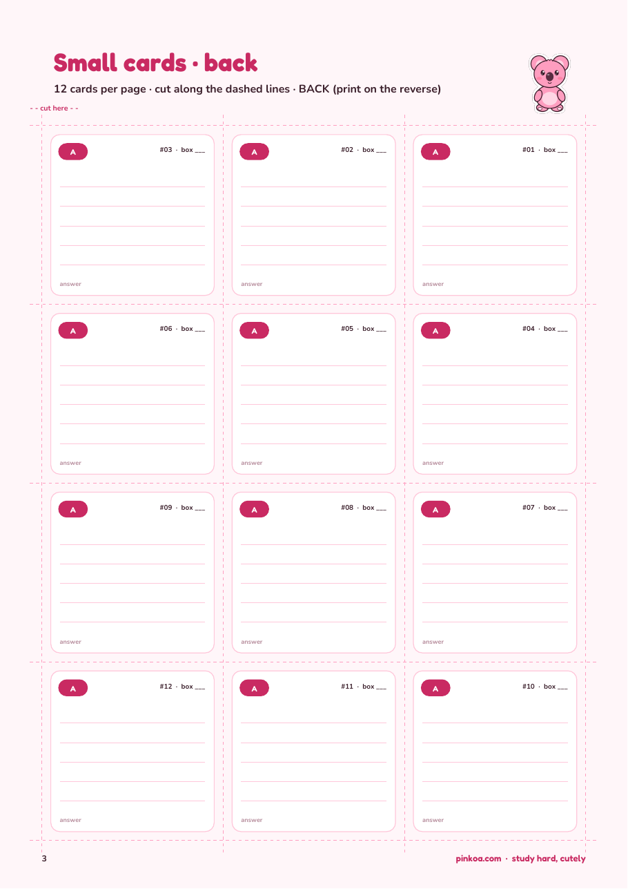 Koa Flashcards Kit (Printable PDF)