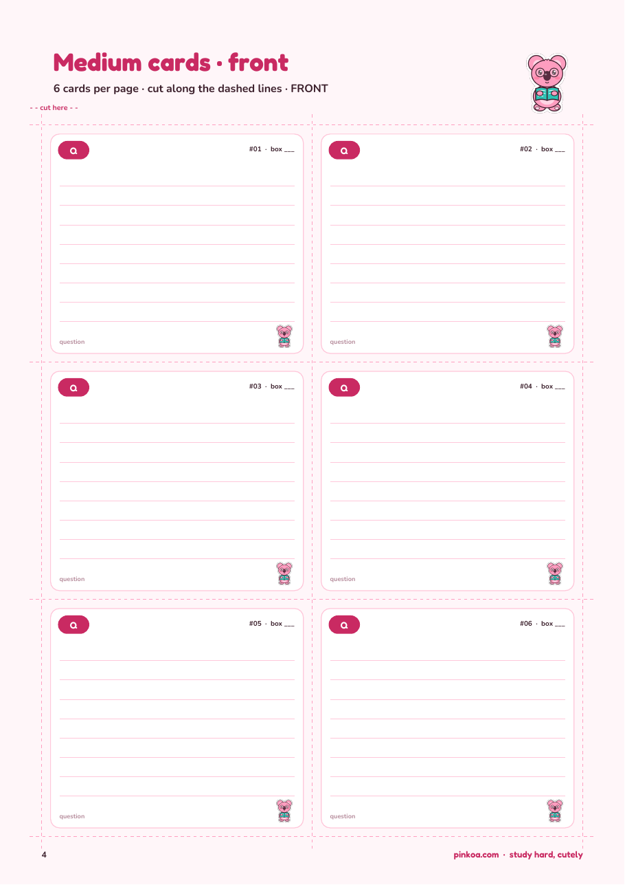 Koa Flashcards Kit (Printable PDF)